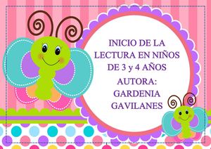 Lectura en los niños de 3 a 4 años.