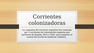 Corrientes Colonizadoras 2historia