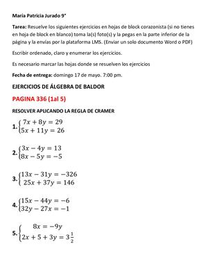 Tarea4 Determinantes Baldor 336 Maria Patricia Juardo 9c