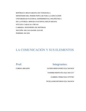 Informe #1 Tema 1 Y 2 Lenguaje Y Comunicación