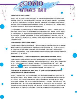 Cómo Vivo Mi Espiritualidad