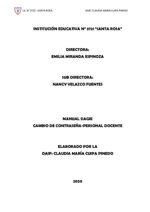 Manual SIAGIE -Cambio De Contraseña