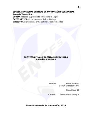 Proyecto Final Pse Y Psi Flores Ispanco Darlyn 6to A Clave 10