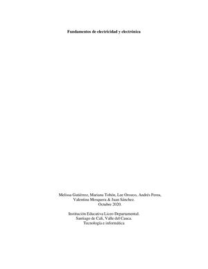 Fundamentos De Electricidad