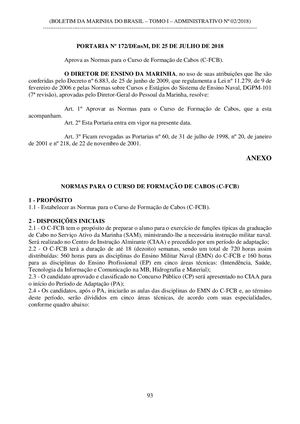 Normas para o Curso de Formação de Cabos (C-FCB)