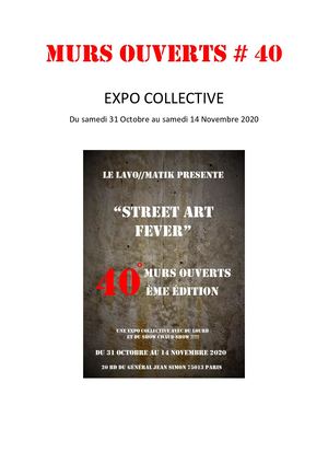 Catalogue Murs Ouverts 40 "Street art fever" Octobre 20