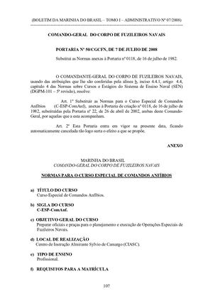 Curso Especial de Comandos Anfíbios (C-ESP-ComAnf) 2008