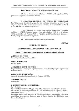 Curso Especial de Comandos Anfíbios (C-ESP-ComAnf) 2012