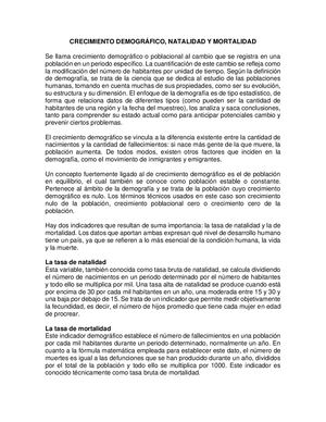 Crecimiento Demográfico