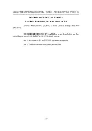 Plano Geral de Instrução para 2010 (PGI2010)