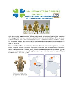 Culturas Precolombinas En El Territorio Colombiano