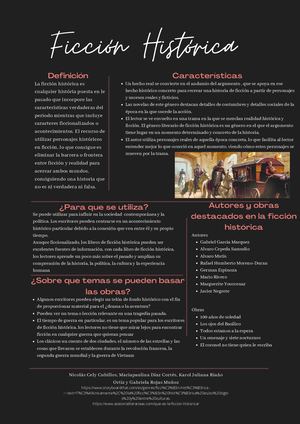 Producto Final Ficción Histórica Y Realismo Mágico