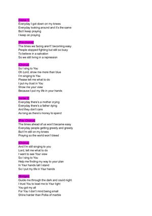 1 My Life In Your Hands