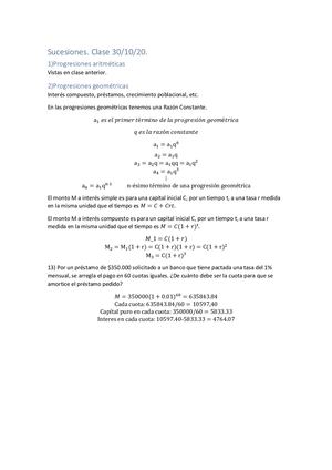 Progresiones geométricas. M1faea. Clase 31/10/20.