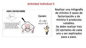 FACTORIZACIÓN Y PRODUCTOS NOTABLES
