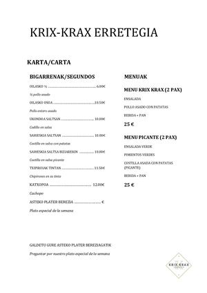 KRIX KRAX CARTA ARRASATE