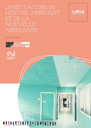 Livret d'accueil LIDILE