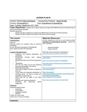 Lesson Plan Milky Rodríguez