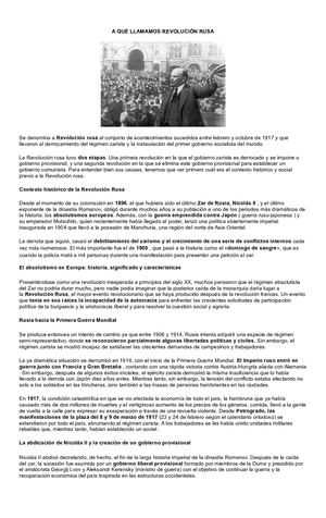 Taller De La Revolución Rusa