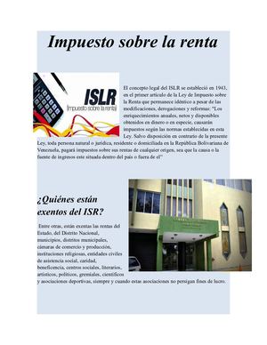 Impuesto Sobre La Renta Revista Freduart