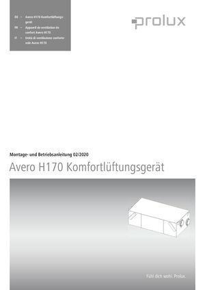 Bedienungsanleitung Avero H170