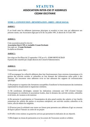 Statuts de Cezam Occitanie