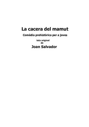 La Caçera Del Mamut Catalá