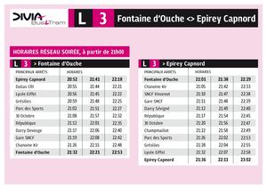 Fiche horaires L3 - plan transport à partir du mardi 3/11
