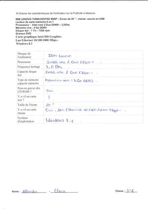 Fiche Eleve Constitution D'un Pc 3