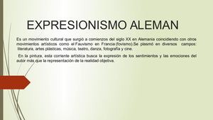 Expresionismo Aleman