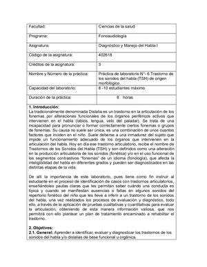 Guia Trastorno De Los Sonidos Del Habla