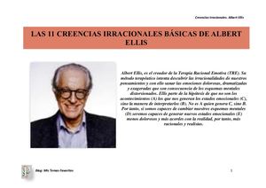 Las 11 Creencias Irracionales Básicas De Albert Ellis