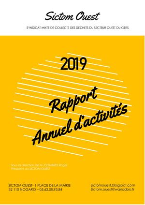 Rpqs Rapport D'activités Sictom Ouest 2019