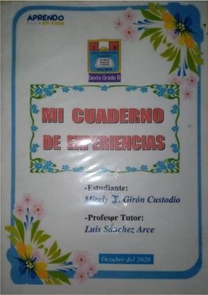 Cuaderno De Experiencias 6to Mirely Giron