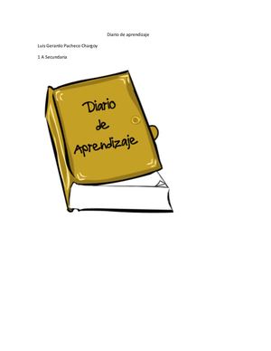 Diario De Aprendizaje (Luis Gerardo Pacheco Chargoy 1 A Secundaria) Convertido