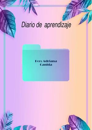 Diario De Aprendizaje 1 Portada