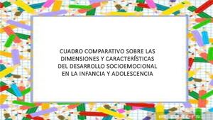 Cuadro Comparativo Sobre Las Dimensiones Y Características Del Desarrollo Socioemocional En La Infancia Y Adolescencia