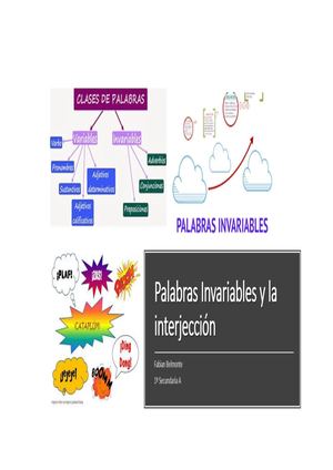 Presentación Palabras Invariables Y La Interjección Fabian Belmonte