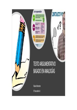 Texto Argumentativo Basado En Analogia
