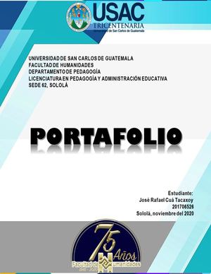 Portafolio José Rafael Cuá Tacaxoy 201706526 Lic B