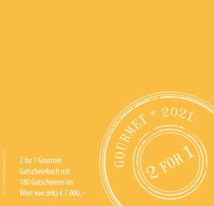2for1 Gourmet Gutscheinbuch 2021