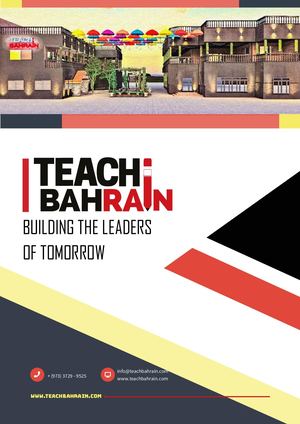 Teach Bahrain Prospectus