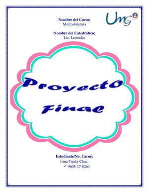 Proyecto Final Mercadotecnia