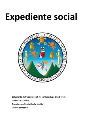 Expediente Social Rosa Gudalupe Cua Boron
