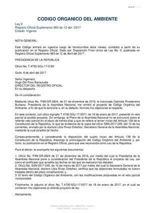 Codigo Organico Ambiente