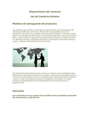 Disposiciones Del Comercio