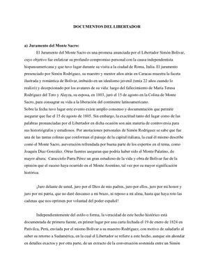 Documentos Del Libertador