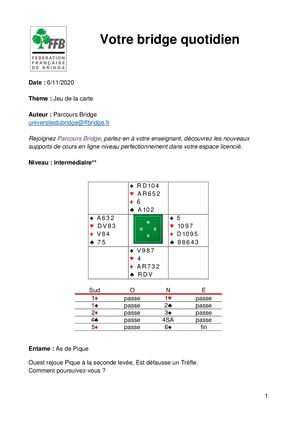 166. Solution Parcours Bridge 6 11 2020