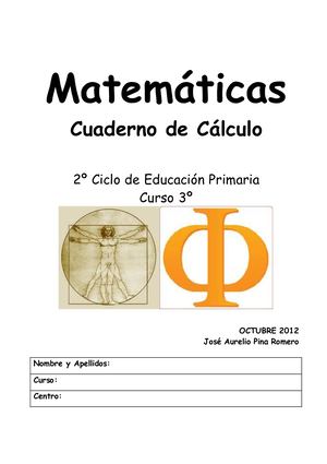 Cuaderno De Cálculo De 3º Oct 2012
