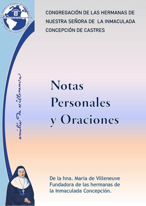 Notas Personales y Oraciones de Hna. Maria